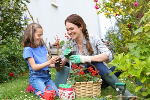 Landscaper reviewing a customer complaint about garden work